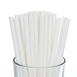 Paper Smoothie Straws - White (250)