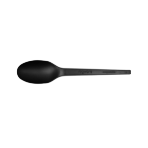 Compostable Vegware 6.5in Black Spoons (1000 Pack)