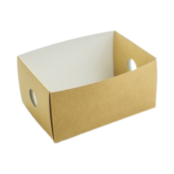 Vegware Disposable Eighth Kraft Platter Box Insert (50 Pack)
