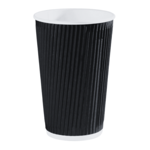 16oz Cups – Black Ripple Coffee Cups 500 Pack