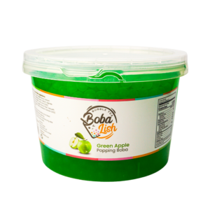 Boba Lish Green Apple Popping Boba Pearls for Bubble Tea 2.1KG
