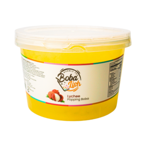 Boba Lish Lychee Popping Boba Pearls for Bubble Tea 2.1kg
