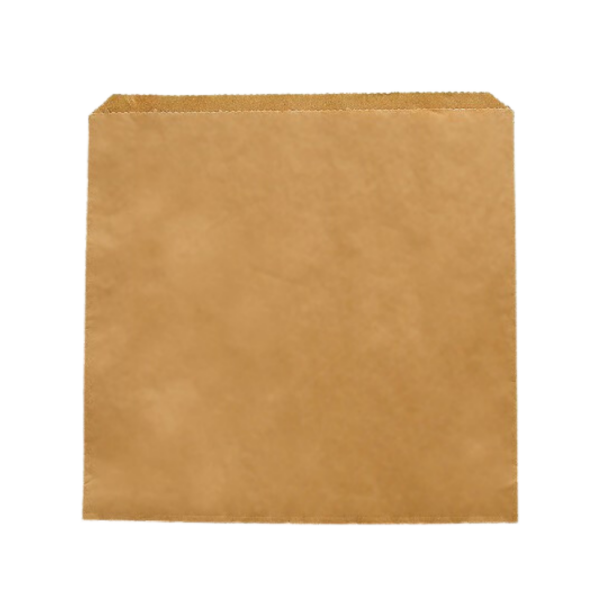 Recycled Kraft Flat Bags for takeaway foods (10×10)