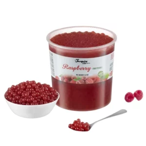 Inspire Food Company Raspberry Popping Boba Fruit Pearls 3.2KG