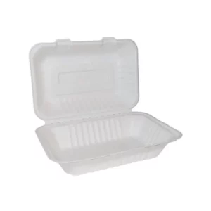 Bagasse Clamshell Large 9" X 6"