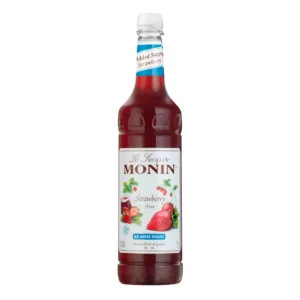 MONIN Strawberry No Added Sugar Syrup 1L Bottle