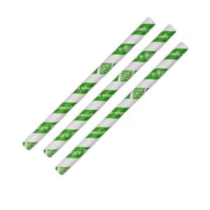 Vegware Wrapped White Paper Jumbo Straws (8mm, 200 Pack)