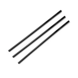 Plant-Based Black Disposable PLA Highball Straws (5mm, 210mm, 400 Pack)