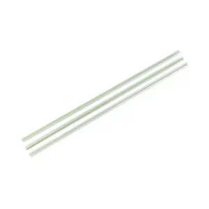 Plant-Based Green & Clear Striped PLA Straws (5mm, 400 Pack)